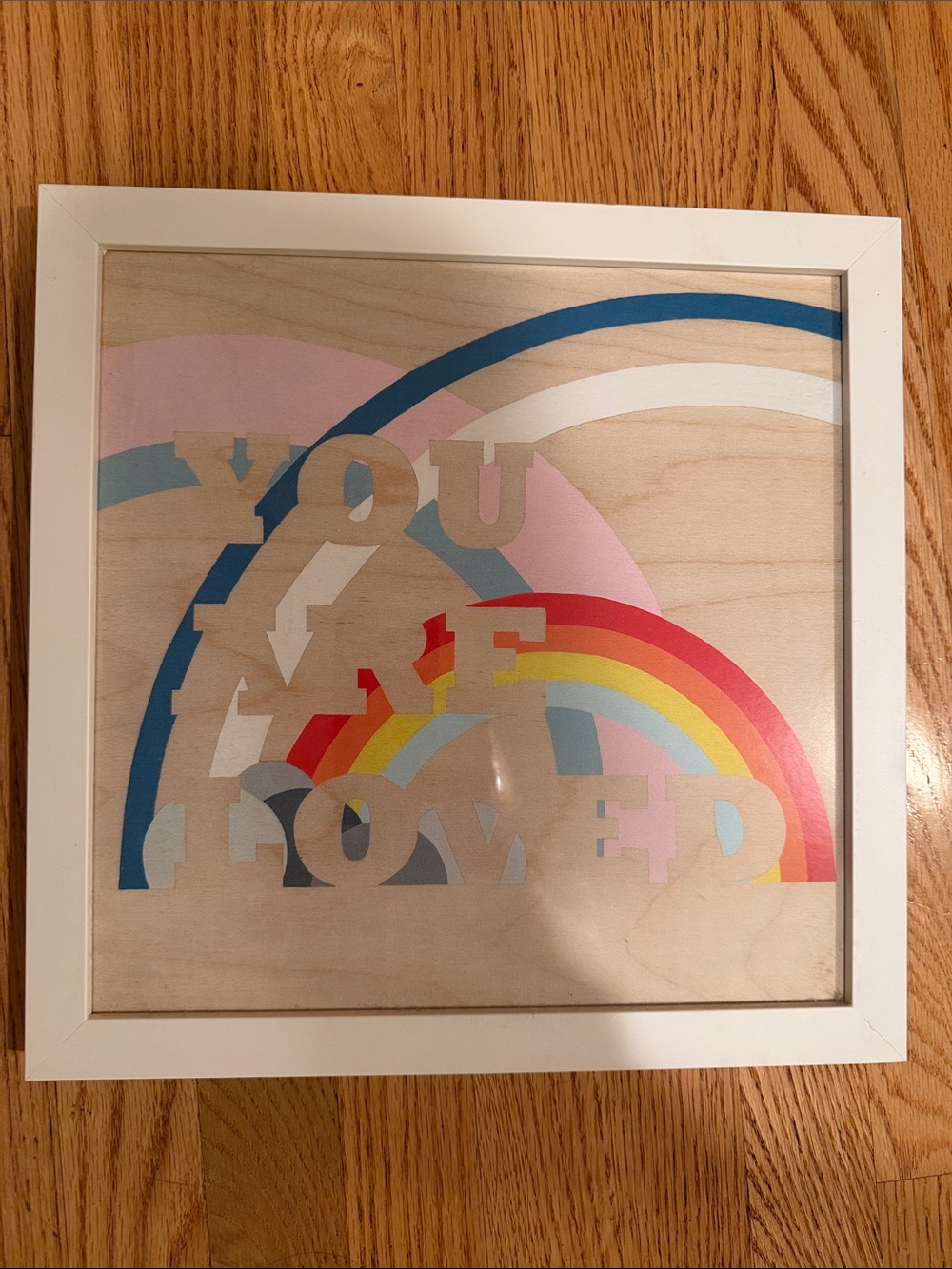 Framed You Are Loved Artwork for Kids Room Nursery Amanda Happe